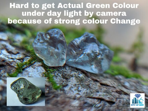 Rare Natural Chrysoberyl Alexanderite Rough Gemstones Couple - city of gem Ratnapura