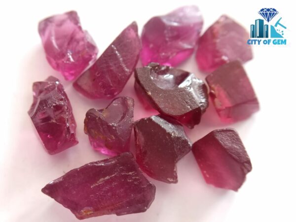 Elahera Garnet - Ceylon Natural Rhodolite Garnet Rough Gemstones Lot - city of gem Ratnapura