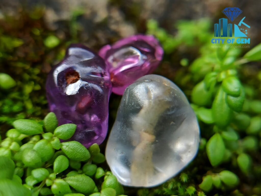 Ancient Natural Pink Sapphire, Purple Sapphire & White Sapphire Mukkaru Beads From Sri Lanka With Very Special Carving – History Of Gem Industry