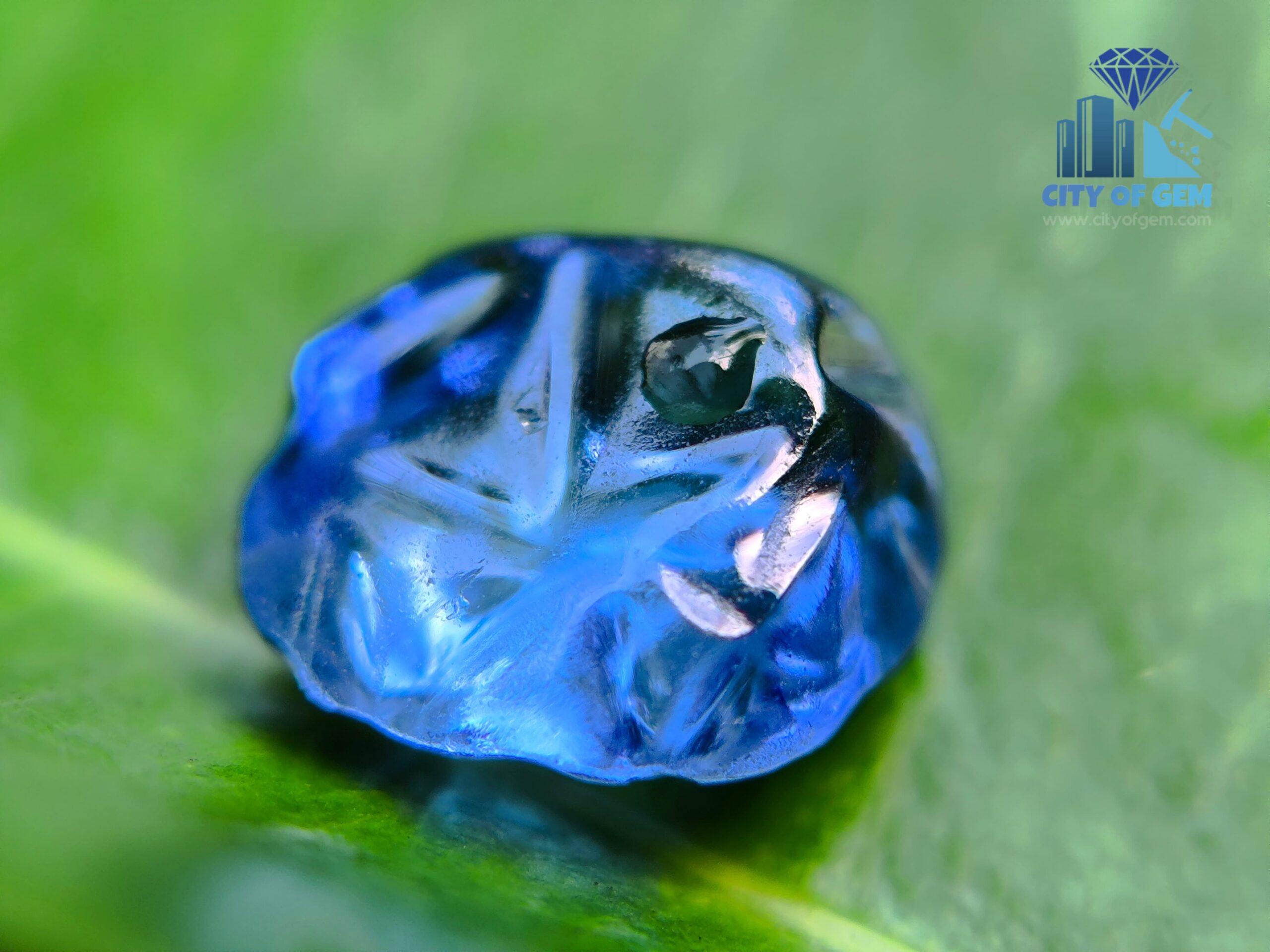 Ancient Natural Blue Sapphire Mukkaru Bead