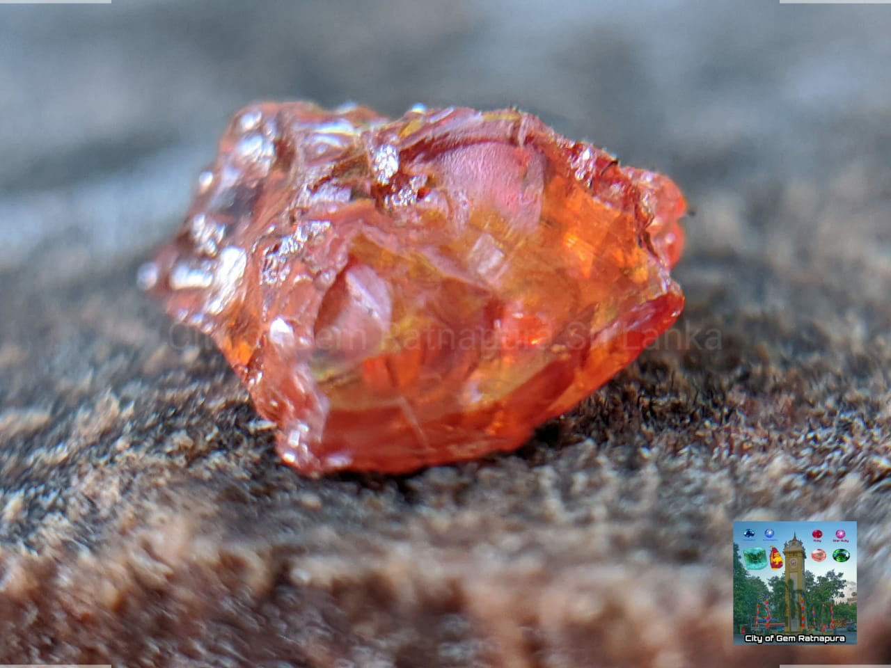 Raw hot sale orange sapphire