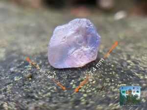 Ceylon Natural Light Orangy Pink Sapphire with Blue Colour Band