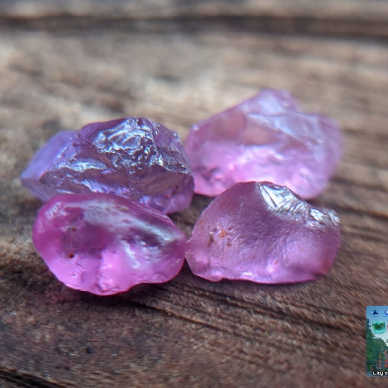 Natural Pink Sapphire Rough Gemstone Lot ( with colour change Sapphire ...
