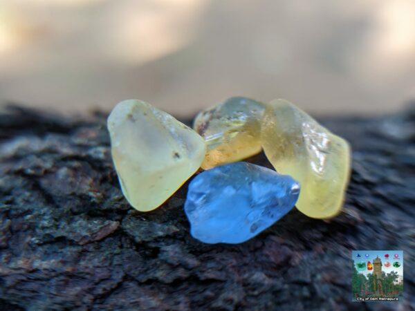 CEYLON NATURAL BLUE SAPPHIRE AND YELLOW SAPPHIRES LOT - city of gem Ratnapura
