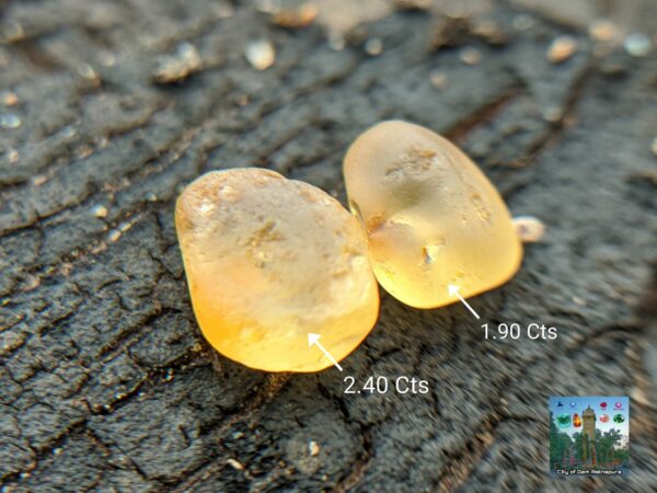 CEYLON NATURAL YELLOW SAPPHIRE ROUGH GEMSTONE - city of gem Ratnapura