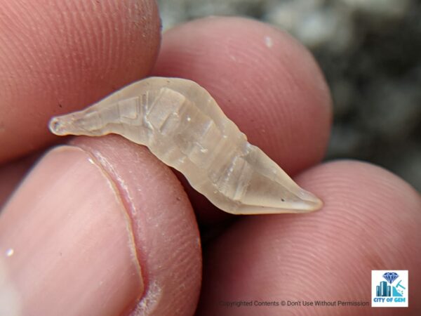 Ceylon Natural Sapphire Rough Glass Body Complete Crystal ( Unique Shape ) - city of gem Ratnapura