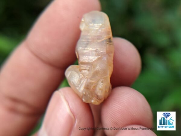 Ceylon Natural Sapphire Twin Crystal ( Rough Glass Body ) - city of gem Ratnapura