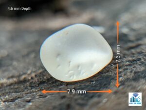 Natural White Sapphire Rough Gemstone ( Colourless Sapphire - Pure White ) - city of gem Ratnapura