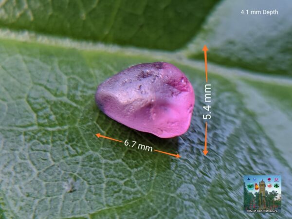 CEYLON NATURAL PINK SAPPHIRE ROUGH GEMSTONE COUPLE - city of gem Ratnapura