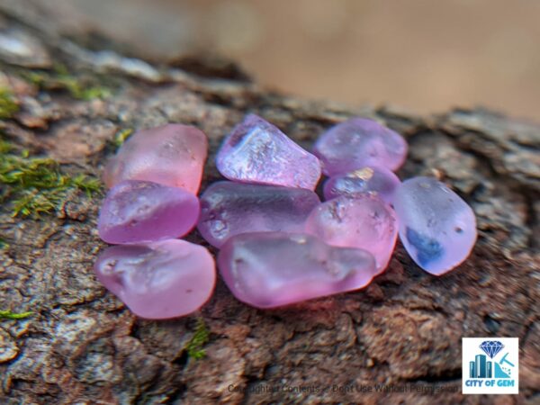 CEYLON NATURAL PINK SAPPHIRE ROUGH GEMSTONES LOT - city of gem Ratnapura