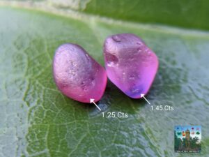 CEYLON NATURAL PINK SAPPHIRE ROUGH GEMSTONE COUPLE - city of gem Ratnapura