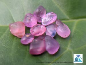 CEYLON NATURAL PINK SAPPHIRE ROUGH GEMSTONES LOT - city of gem Ratnapura