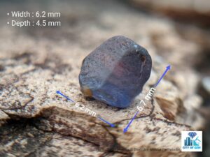 Ceylon Natural Bi Colour Sapphire Rough Gemstone ( Blue-Pink ) - city of gem Ratnapura