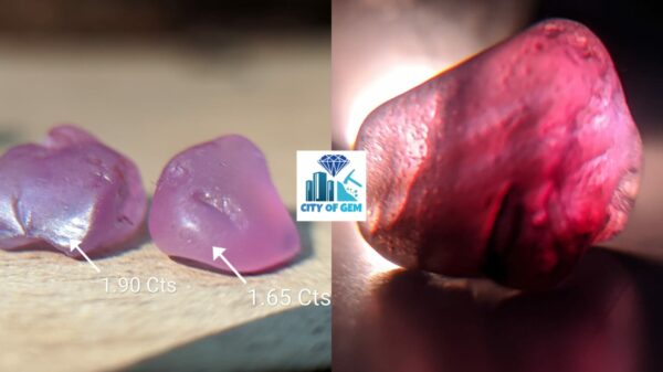 NATURAL HEATING SAPPHIRE ROUGH GEMSTONES ( Rathu Geuda ) - city of gem Ratnapura