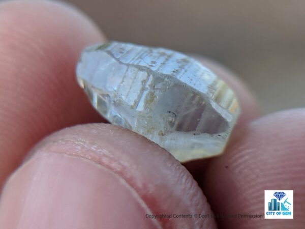 Ceylon Natural dungal Heating Sapphire Terminated Crystal ( Shiny Glass Body ) - city of gem Ratnapura