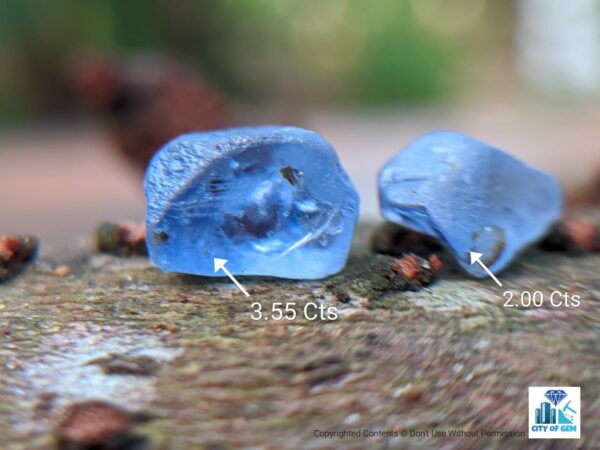 Ceylon Natural Blue Sapphire Rough Gemstones - city of gem Ratnapura