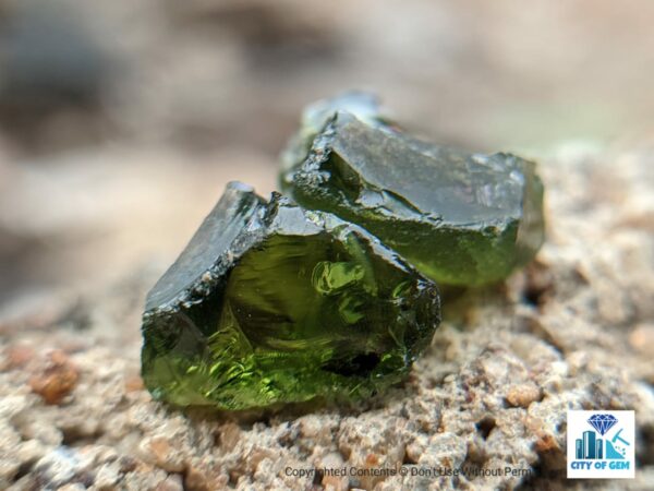 Ceylon Natural Green Zircon Rough Gemstones - city of gem Ratnapura