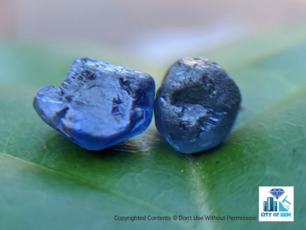 Ceylon Natural Royal Blue Sapphire Rough Gemstone - city of gem Ratnapura