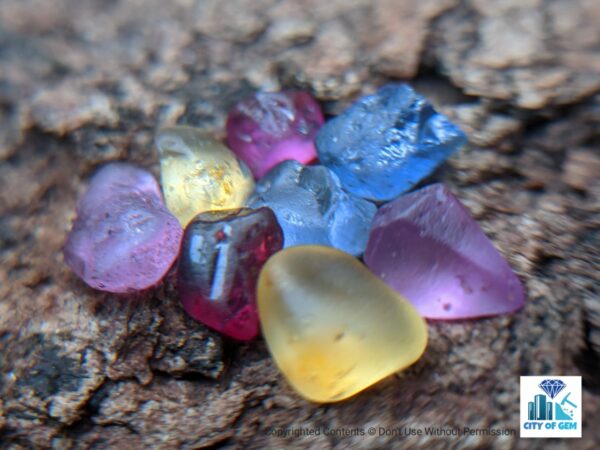 Ceylon Natural Sapphire Rough Gemstone Lot