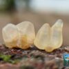 Ceylon Natural Small Yellow Sapphire Twin Crystals Couple - city of gem Ratnapura