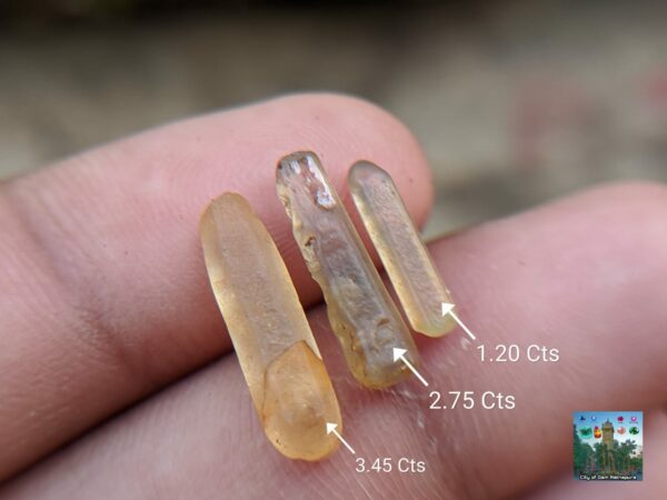 Ceylon Natural Yellow Sapphire Crystals - city of gem Ratnapura