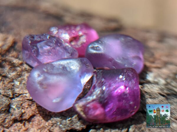 CEYLON NATURAL SAPPHIRE ROUGH GEMSTONE LOT ( රතු ලොට් )- city of is Ratnapura
