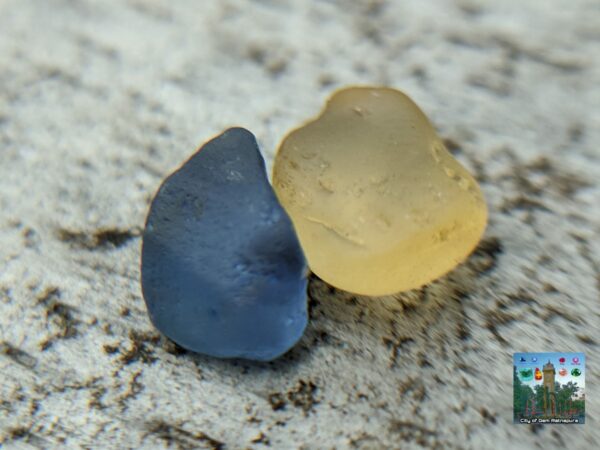 CEYLON NATURAL BLUE SAPPHIRE AND YELLOW SAPPHIRE COUPLE - city of gem Ratnapura