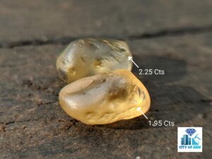 CEYLON NATURAL YELLOW SAPPHIRE ROUGH GEMSTONE - city of gem Ratnapura