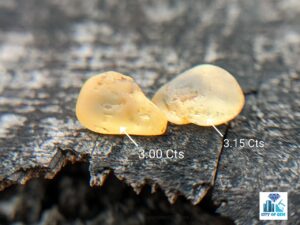 CEYLON NATURAL YELLOW SAPPHIRE ROUGH GEMSTONES COUPLE - city of gem Ratnapura