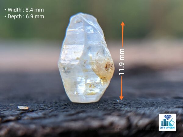 Ceylon Natural dungal Heating Sapphire Terminated Crystal ( Shiny Glass Body ) - city of gem Ratnapura