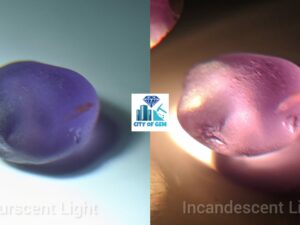 Ceylon Natural Colour Shifting Sapphire Rough Gemstone ( Colour shifting Violet to Pink ) - city of gem Ratnapura