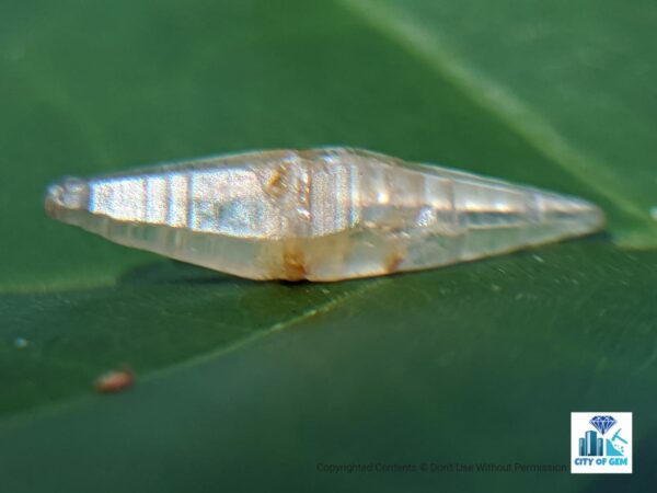 Ceylon Natural Double Terminated Colourless Sapphire Complete Crystals (Shiny glass body ) - city of gem Ratnapura