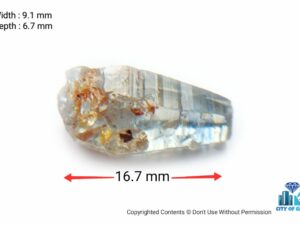 _Ceylon Natural Glass Body Sapphire Crystal ( Shiny Glass Body ) - city of gem Ratnapura