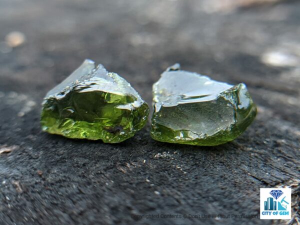 Ceylon Natural Green Zircon Rough Gemstones - city of gem Ratnapura