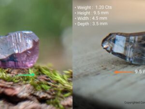 Ceylon Natural Heating Sapphires Rathu Ottu ( shiny glass body half crystal ) - city of gem Ratnapura