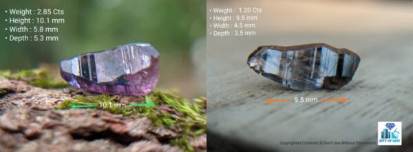 Ceylon Natural Heating Sapphires Rathu Ottu ( shiny glass body half crystal ) - city of gem Ratnapura