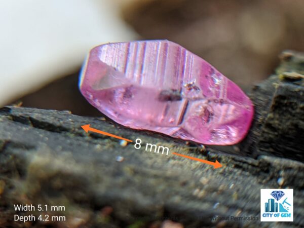 Ceylon Natural Pink Sapphire and Yellow Sapphire Shiny Glass Body Crystal Couple - city of gem Ratnapura
