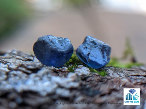 Ceylon Natural Royal Blue Sapphire Rough Gemstone - city of gem Ratnapura