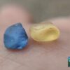 CEYLON NATURAL BLUE SAPPHIRE AND YELLOW SAPPHIRE COUPLE - city of gem Ratnapura