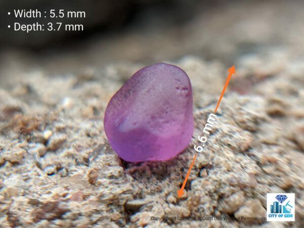 CEYLON NATURAL PINK SAPPHIRE ROUGH GEMSTONE - city of gem Ratnapura