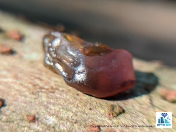 Ceylon Natural Bi colour Zircon Rough Gemstone - city of gem Ratnapura