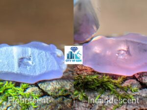 Ceylon Natural Colour Shifting Sapphire Crystal - city of gem Ratnapura