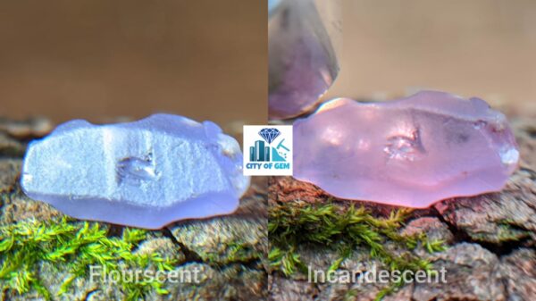 Ceylon Natural Colour Shifting Sapphire Crystal - city of gem Ratnapura