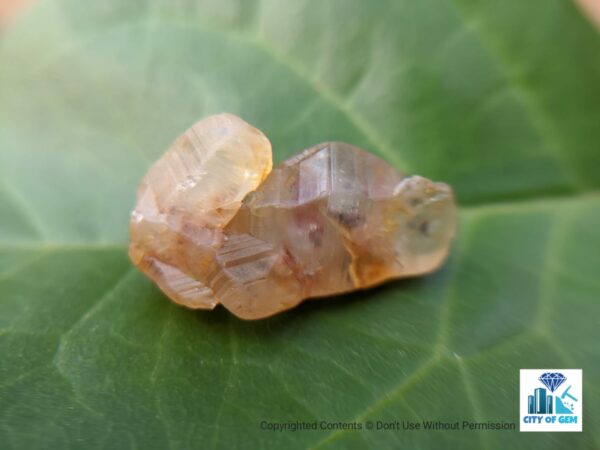 Ceylon Natural Sapphire Twin Crystal ( Rough Glass Body ) - city of gem Ratnapura