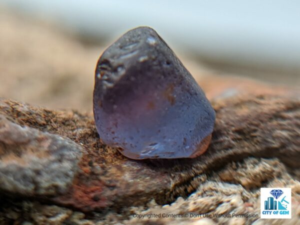 Ceylon Natural Bi Colour Sapphire Rough Gemstone ( Blue-Pink ) - city of gem Ratnapura