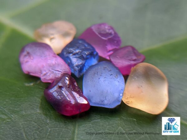 Ceylon Natural Sapphire Rough Gemstone Lot