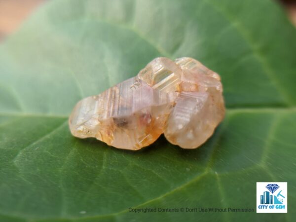 Ceylon Natural Sapphire Twin Crystal ( Rough Glass Body ) - city of gem Ratnapura