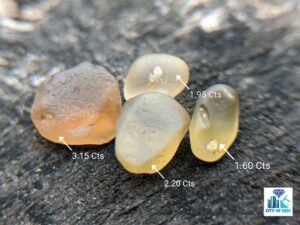 Ceylon Natural Sinhalite Rough Gemstones Lot - city of gem Ratnapura