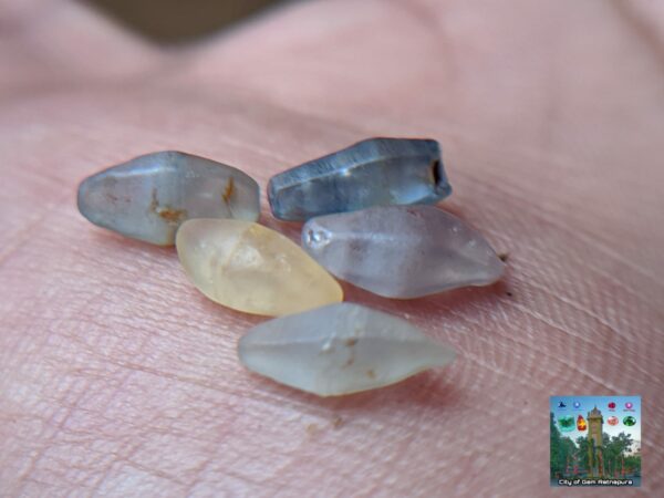 Ceylon Natural Small Sapphire Crystals Collection- city of gem Ratnapura