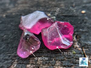 Natural Ruby and Pink Sapphire Rough Gemstones - city of gem Ratnapura